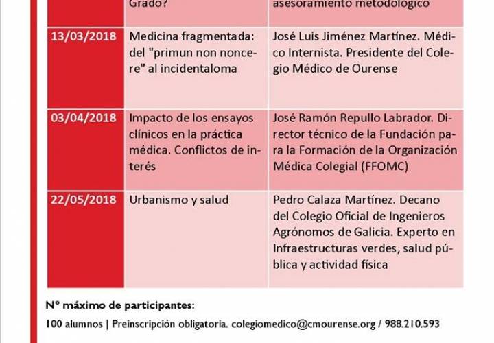 Curso Conocimiento y Transversalidad en Medicina 2018