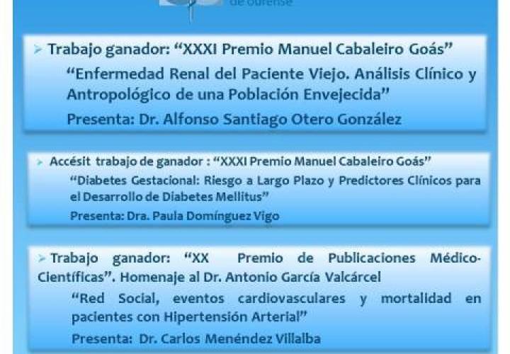 Presentación de los Trabajos ganadores de los premios científicos 2015