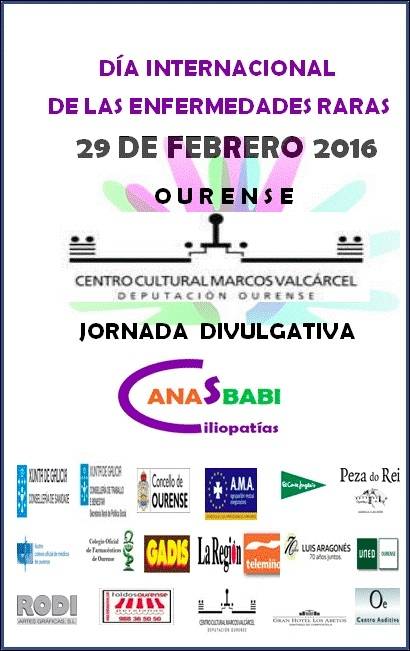 29 DE FEBRERO 2016. DÍA INTERNACIONAL DE LAS ENFERMEDADES RARAS. JORNADA DIVULGATIVA MÉDICO-CIENTÍFICA 