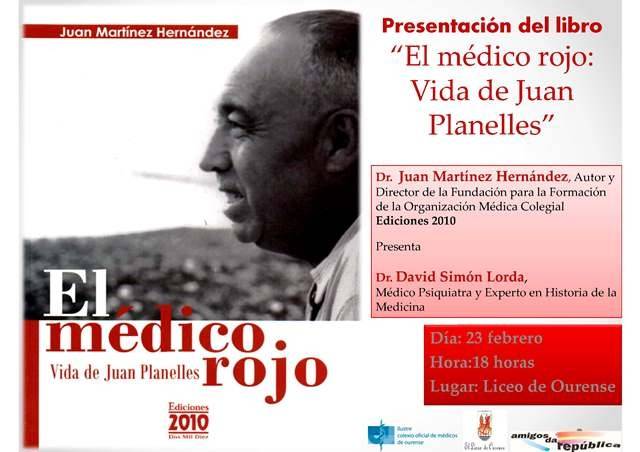 Presentación del libro ?El médico rojo: vida de Juan Planelles?