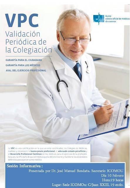 Sesión Informativa Validación Periódica de la Colegiación