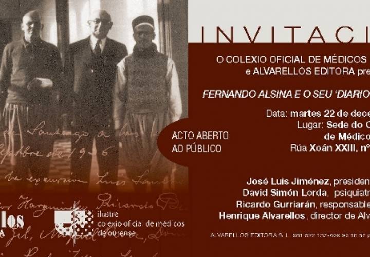 Presentación en Ourense do libro FERNANDO ALSINA E O SEU DIARIO DE GUERRA