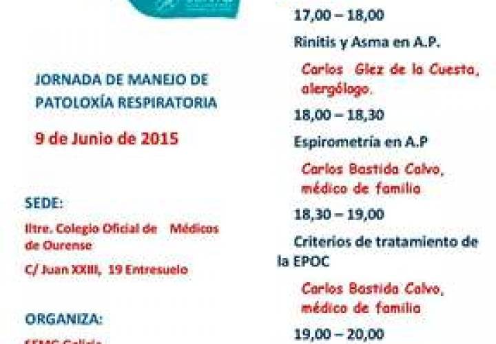 JORNADA DE MANEJO DE PATOLOXÍA RESPIRATORIA