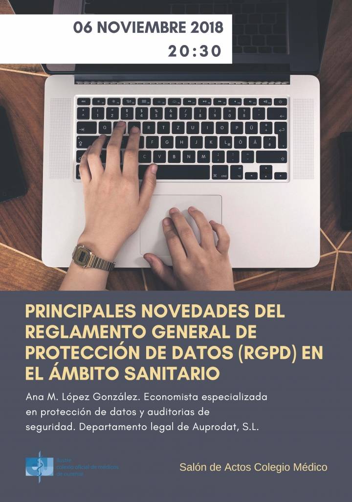 Sesión informativa sobre las principales novedades del reglamento general de protección de datos (RGPD) en el ámbito sanitario