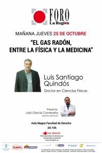 Foro La Región: "El gas radón, entre la Física y la Medicina".