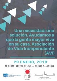 Una necesidad: una solución. Ayudamos a que la gente mayor viva en su casa. Asociación de Vida Independiente (AVI)