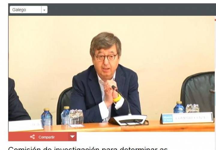 COMPARECENCIA  EN LA "COMISIÓN INVESTIGACIÓN DE SANIDAD"  EN EL PARLAMENTO GALEGO DE LA PRESIDENCIA DEL CONSELLO DE COLEXIOS MÉDICOS DE GALICIA