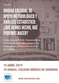 Unidad Colegial de Apoyo Metodológico y Análisis Estadístico: qué hemos hecho, qué podemos hacer?