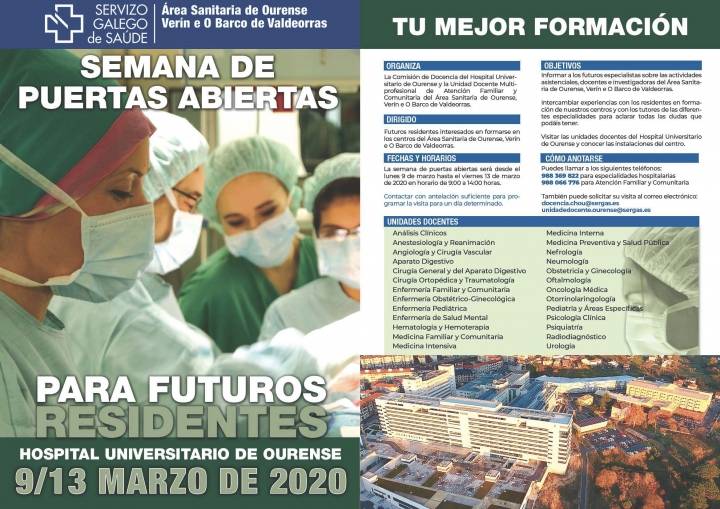 Semana de Puertas Abiertas para Futuros Residentes