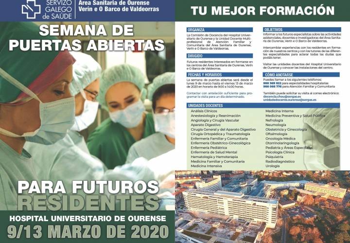 Semana de Puertas Abiertas para Futuros Residentes