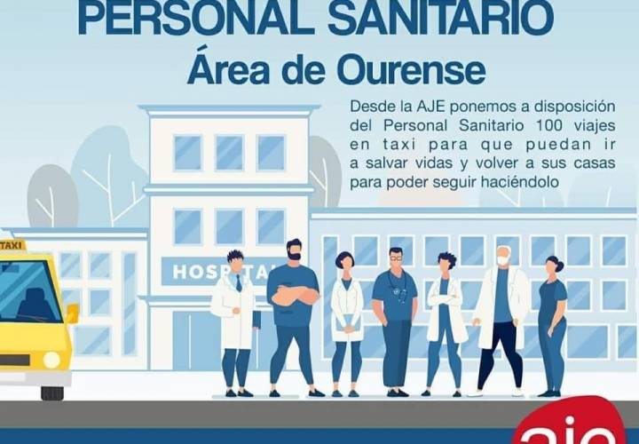 Taxi gratis para personal sanitario. Área Sanitaria de Ourense