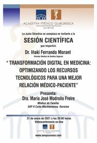 Sesión AMQ: Webinar " TRANSFORMACION DIGITAL EN MEDICINA:OPTIMIZANDO LOS RECURSOS TECNOLOGICOS PARA UNA MEJOR RELACION MEDICO-PACIENTE”