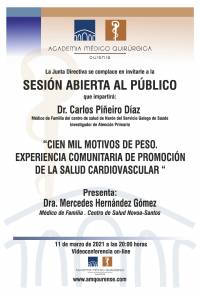 Sesión AMQ: Webinar “CIEN MIL MOTIVOS DE PESO. EXPERIENCIA COMUNITARIA DE PROMOCIÓN DE LA SALUD CARDIOVASCULAR “