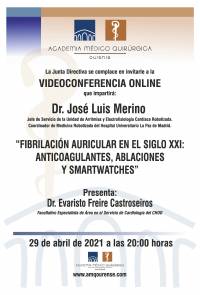 Sesión AMQ: Webinar “FIBRILACIÓN AURICULAR EN EL SIGLOXXI: ANTICOAGULANTES, ABLACIONES Y SMARTWATCHES”