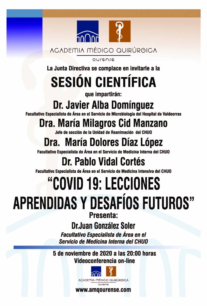 Sesión AMQ: Webinar “COVID 19: LECCIONES APRENDIDAS Y DESAFÍOS FUTUROS”