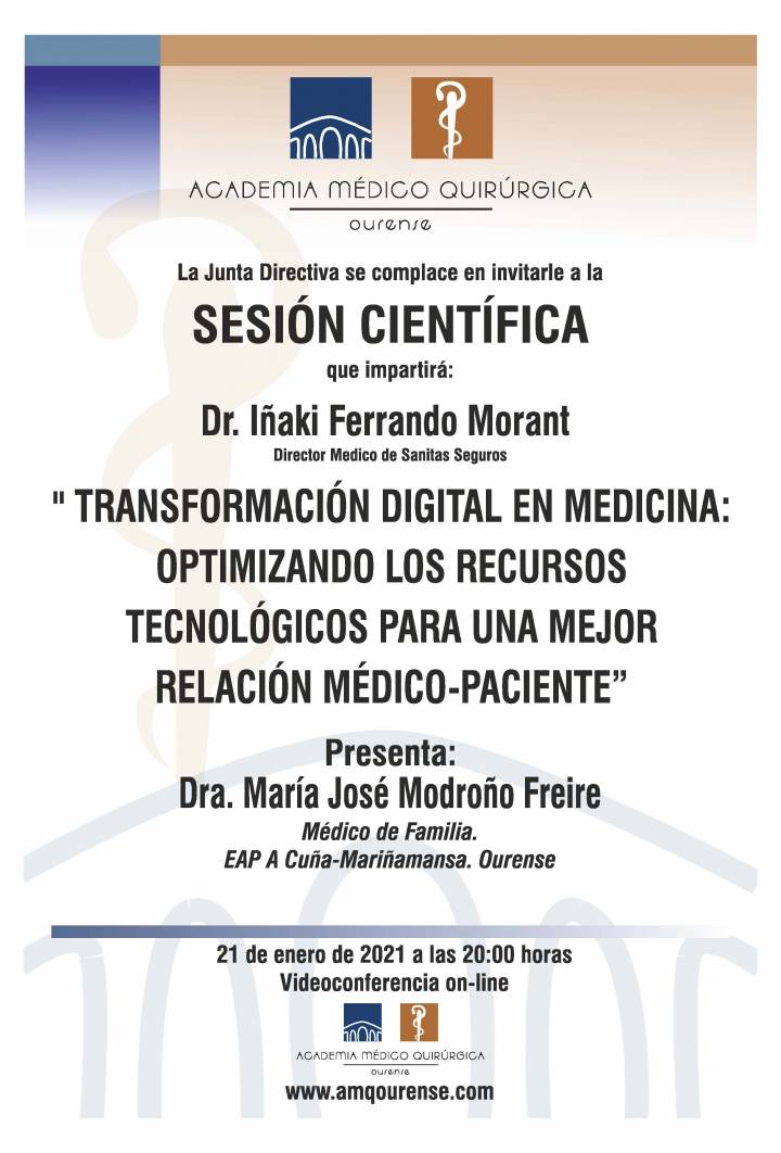 Sesión AMQ: Webinar "Transformación digital en medicina: optimizando los recursos tecnológicos para una mejor relación médico-paciente”