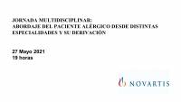 Jornada multidisciplinar:  Abordaje del paciente alérgico desde distintas especialidades y su derivación