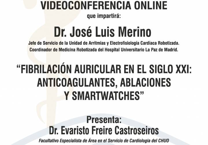 Sesión AMQ: Webinar “FIBRILACIÓN AURICULAR EN EL SIGLOXXI: ANTICOAGULANTES, ABLACIONES Y SMARTWATCHES”