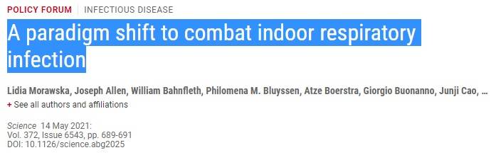 A paradigm shift to combat indoor respiratory infection