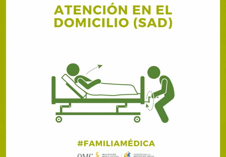 La FPSOMC ayuda en su propia casa a la #FamiliaMédica en situación de discapacidad o dependencia mediante el servicio de Atención en el Domicilio (SAD)