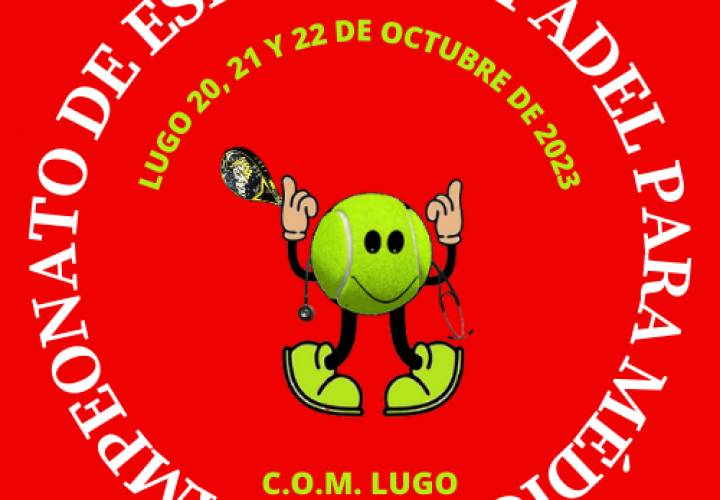Campeonato de España de pádel para médicos. Lugo, 20,21,22 octubre del 2023