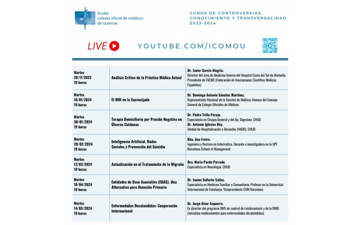 Curso de controversias, conocimiento y transversalidad 2023-2024