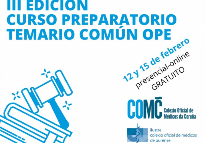 III EDICIÓN CURSO PREPARATORIO TEMARIO COMÚN OPE