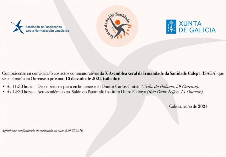 Asemblea Xeral da Irmandade da Sanidade Galega (ISAGA)