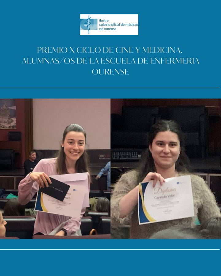 PREMIO X CICLO DE CINE Y MEDICINA. ALUMNAS/OS DE LA ESCUELA DE ENFERMERIA OURENSE