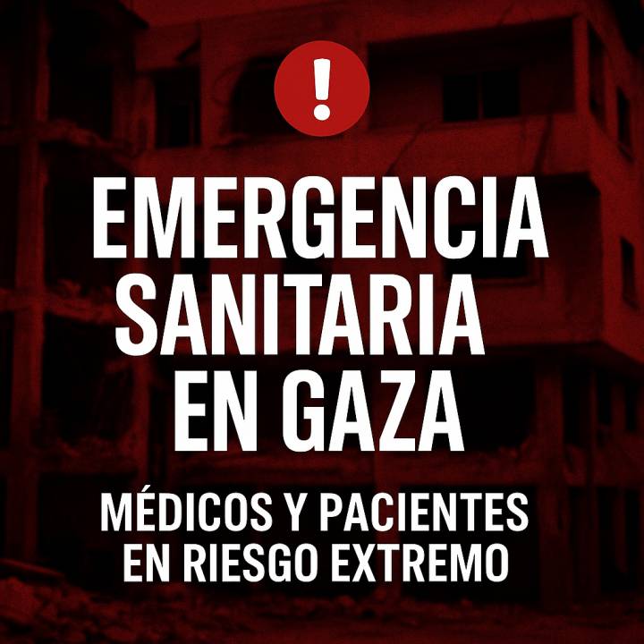 Acabar de forma inmediata con la desastrosa situación sanitaria en Gaza