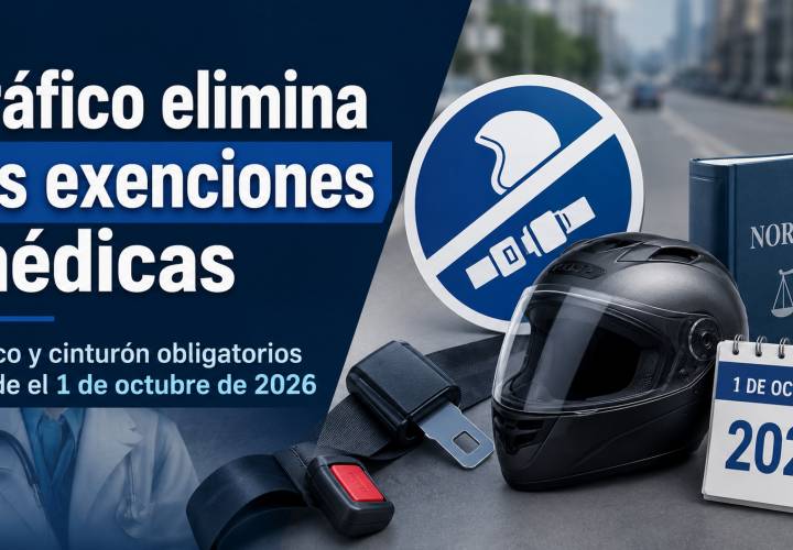 Tráfico suprime las exenciones médicas para el uso del casco y del cinturón de seguridad